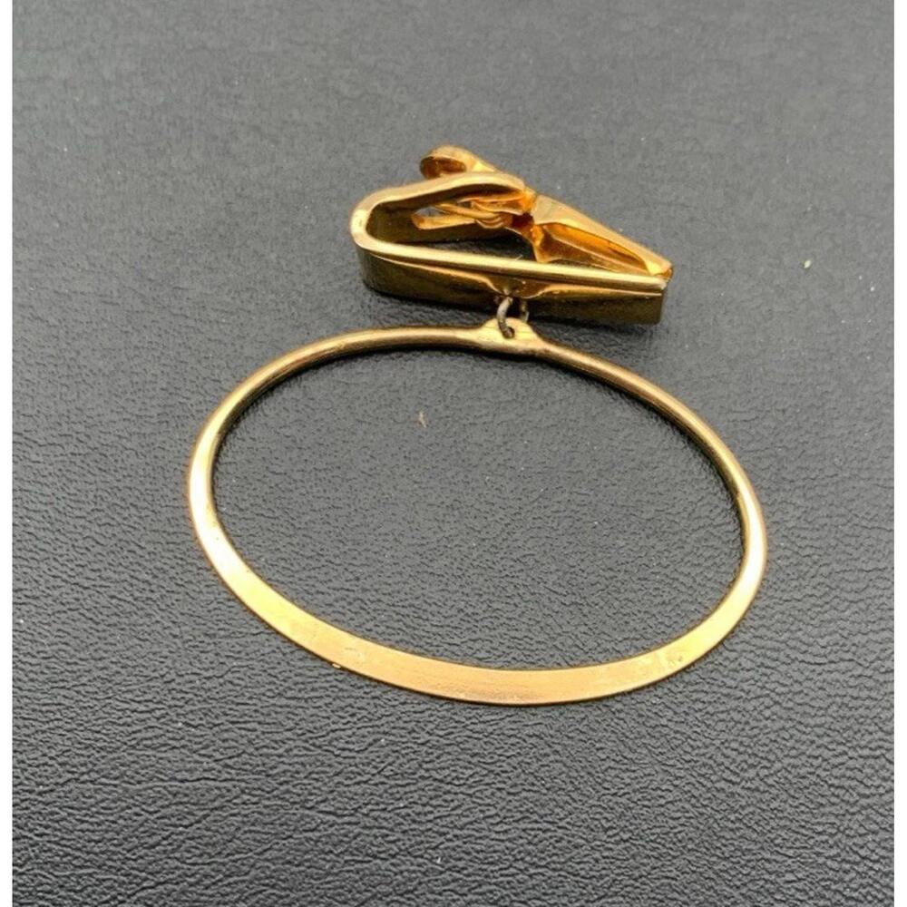 Vintage Swank Gold Tone Tie Clip Signed - Picture 2 of 5